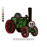 Trevor Thomas the Train Embroidery Design